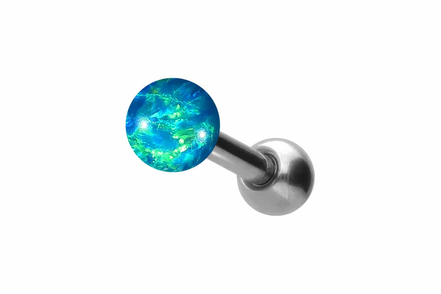 Titan Ohrpiercing SYNTHETISCHER OPAL